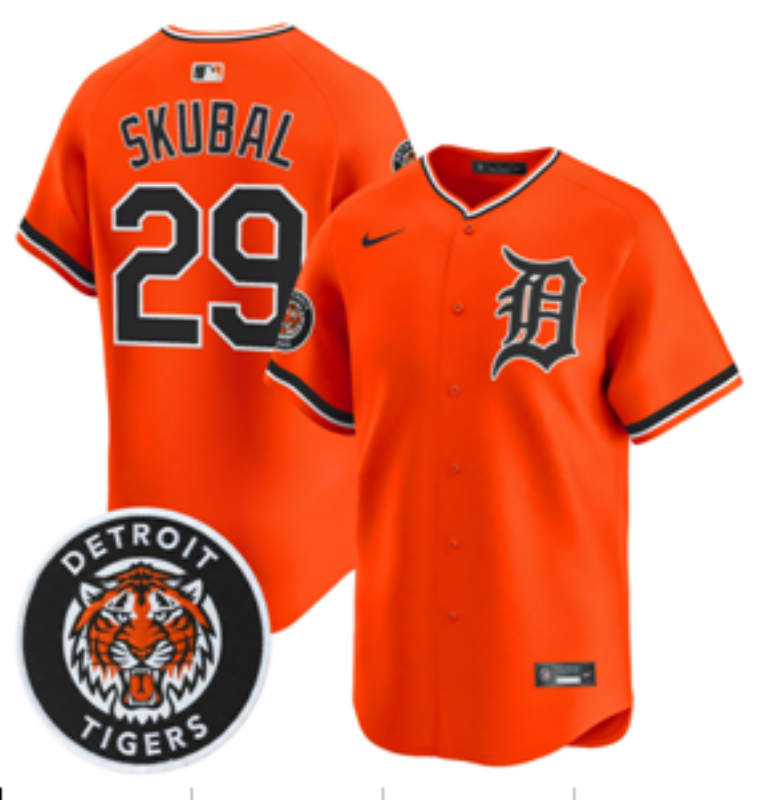 Men Detroit Tigers #29 Skubal orange Game Nike MLB Jersey 20260323